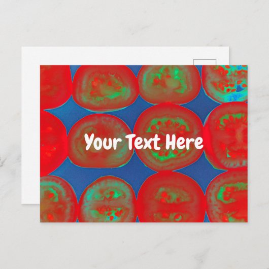 Anpassbare Tomatenscheiben Postkarte (Vorne/Hinten)