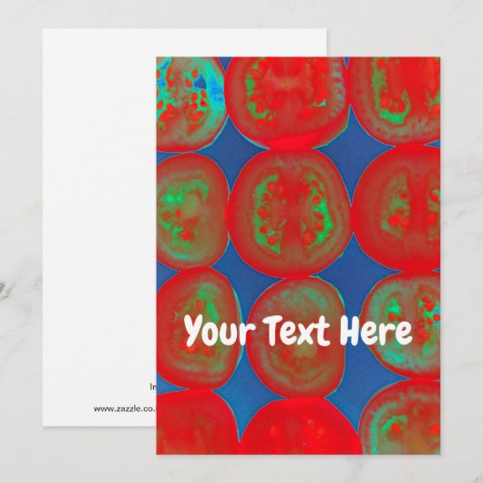 Anpassbare Tomatenschnittkarte (Vorne/Hinten)