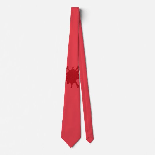 Anpassbare Tomatensorte Red Inkblot Neck Tie Krawatte (Vorderseite)