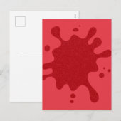 Anpassbare Tomato Red Splash Holiday Postkarte (Vorne/Hinten)