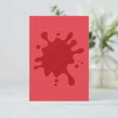 Anpassbare Tomato Red Splash RSVP Karte (Stehend Vorderseite)
