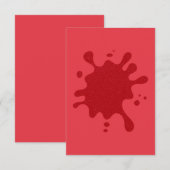 Anpassbare Tomato Red Splash RSVP Karte (Vorne/Hinten)