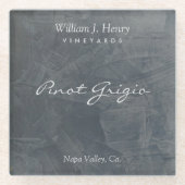 Anpassbare Tonschiefer-Travertin Glasuntersetzer (Vorderseite)