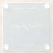 Anpassbare Tonschiefer-Travertin Glasuntersetzer (Rückseite)