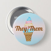 Anpassbare Transgender-Price-Eisbrunnen Button (Vorne & Hinten)