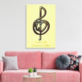 Anpassbare Treble Clef Heart Leinwanddruck (Insitu (Wohnzimmer))