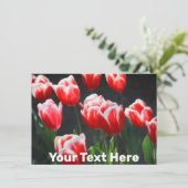 Anpassbare Tulpenkarte (Stehend Vorderseite)