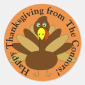 Anpassbare Türkei-Aufkleber Runder Aufkleber (Vorderseite)