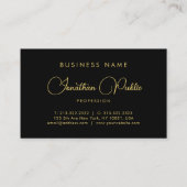 Anpassbare Typografie-Skriptschwarze Vorlage Visitenkarte (Rückseite)