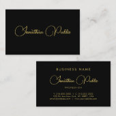 Anpassbare Typografie-Skriptschwarze Vorlage Visitenkarte (Vorne/Hinten)