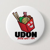 Anpassbare Udon weiß, wer ich bin Button (Vorderseite)