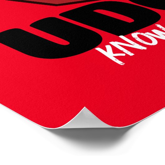 Anpassbare Udon weiß, wer ich bin Poster (Ecke)