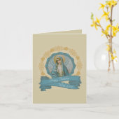 Anpassbare Unbefleckte Herzen von Maria Karte (Gelbe Blume)