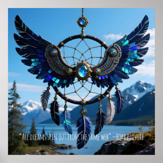 Anpassbare und herunterladbare Dreamcatcher-Flügel Poster
