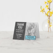 Anpassbare und minimale Hochzeit "DANKE" Karte (Gelbe Blume)