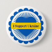 Anpassbare Unterstützung für die Ukraine Button (Vorderseite)