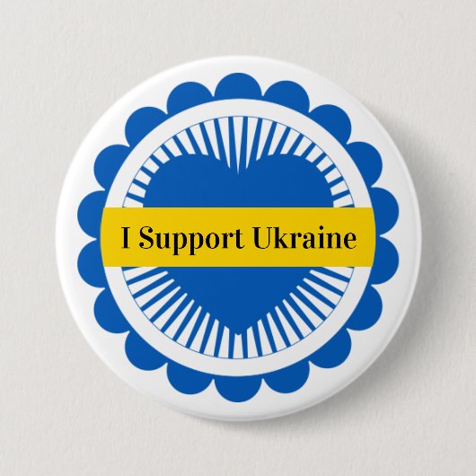 Anpassbare Unterstützung für die Ukraine Button (Vorderseite)