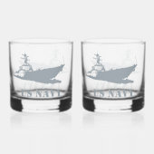 Anpassbare US-NAVY Whiskyglas (Rückseite)