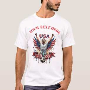 Anpassbare USA Fußballteam-Anhänger T-Shirt