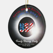 anpassbare USA Gesamte Sonnenfinsternis 8. April 2 Keramik Ornament (Links)