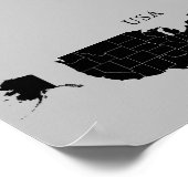 Anpassbare USA Kartenplakat Poster (Ecke)