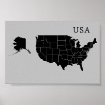 Anpassbare USA Kartenplakat