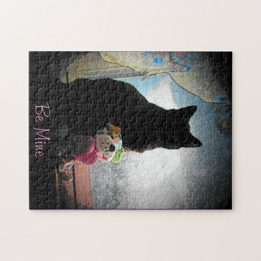 Anpassbare Valenpuzzle Kitty and Plush Puzzle (Horizontal)