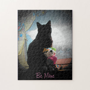 Anpassbare Valenpuzzle Kitty and Plush Puzzle