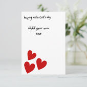 Anpassbare Valentinenkarte Dankeskarte (Stehend Vorderseite)