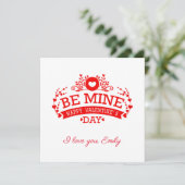 Anpassbare Valentinstag I Liebe Sie (Stehend Vorderseite)