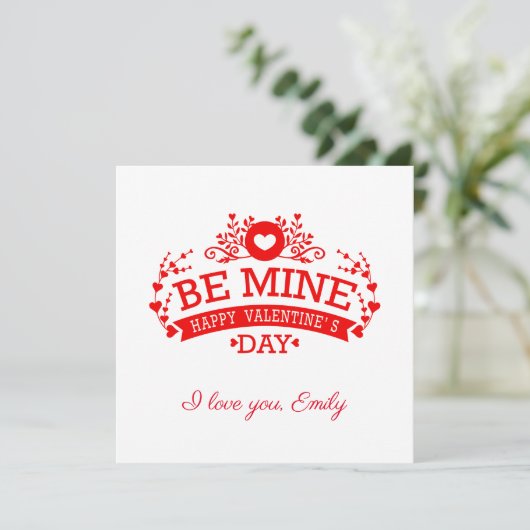 Anpassbare Valentinstag I Liebe Sie (Stehend Vorderseite)