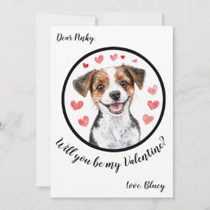 Anpassbare Valentinstagskarte Jack Russel Feiertagskarte