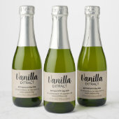 Anpassbare Vanilla Extract 3x2 VE001_04RT Schaumweinetikett (Flaschen)