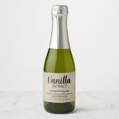 Anpassbare Vanilla Extract 3x2 VE001_04RT Schaumweinetikett (Vorderseite)