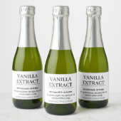 Anpassbare Vanilla Extract Label AB01_01RT Schaumweinetikett (Flaschen)