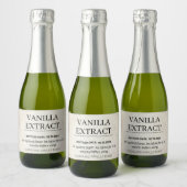 Anpassbare Vanilla Extract Label AB01_01RTbk Schaumweinetikett (Flaschen)