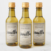 Anpassbare Vanilla Extract Label VE001_01wn Weinetikett (Flaschen)