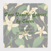 Anpassbare Vanilla Orchid, Vanilla Extract Etiketten (Design 2)