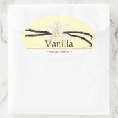 Anpassbare Vanilla Oval Aufkleber (Tasche)
