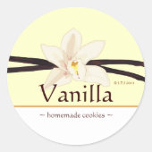 Anpassbare Vanilla-Sticker Runder Aufkleber (Vorderseite)