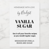 Anpassbare Vanilla Sugar Label AF_01sq Weinetikett (Einzelnes Label)