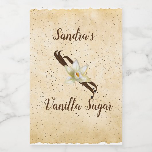 Anpassbare Vanilla Zucker-Lebensmittelkennzeichnun Lebensmitteletikett (Einzelnes Label)