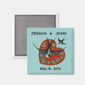 Anpassbare Verlobung oder das Datumsfenster speich Magnet (Vorderseite/Rückseite)