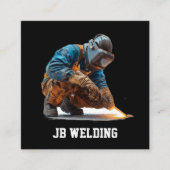 Anpassbare Verschweißung von Metallkonstruktionen Quadratische Visitenkarte (Vorderseite)