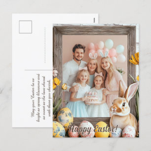Anpassbare 🐇 verzauberte Osternbunnyland-Express Feiertagspostkarte