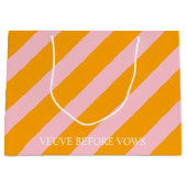 Anpassbare Veuve vor Vows mit Namen Große Geschenktüte (Vorderseite)