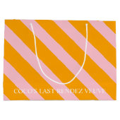 Anpassbare Veuve vor Vows mit Namen Große Geschenktüte (Rückseite)