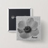 Anpassbare Vintage Anemonschaltfläche Button (Vorne & Hinten)