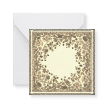 Anpassbare Vintage-Blumen-Notizkarte mit leerem In
