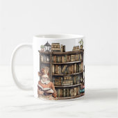Anpassbare Vintage Buchliebhaber Mug Kaffeetasse (Links)